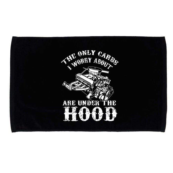 The Only Carbs I Worry V8 Engine Lovers Microfiber Hand Towel