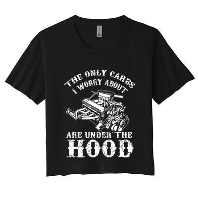 The Only Carbs I Worry V8 Engine Lovers Crop Top