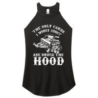 The Only Carbs I Worry V8 Engine Lovers Women's Perfect Tri Rocker Tank