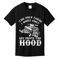 The Only Carbs I Worry V8 Engine Lovers Kids T-Shirt