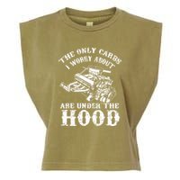 The Only Carbs I Worry V8 Engine Lovers Garment-Dyed Women's Muscle Tee