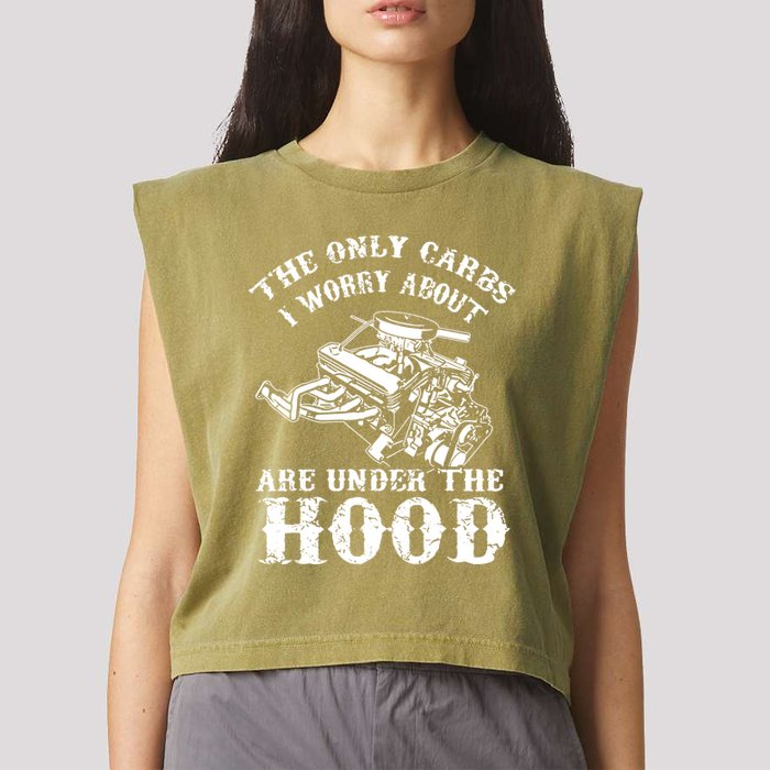 The Only Carbs I Worry V8 Engine Lovers Garment-Dyed Women's Muscle Tee