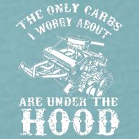 The Only Carbs I Worry V8 Engine Lovers Sueded Cloud Jersey T-Shirt
