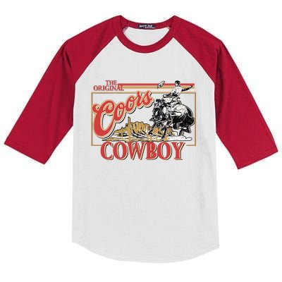 The Original Co.Ors Cowboy Heather Western Desert Cactus Kids Colorblock Raglan Jersey