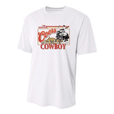 The Original Co.Ors Cowboy Heather Western Desert Cactus Youth Performance Sprint T-Shirt