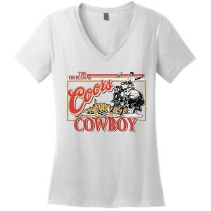 The Original Co.Ors Cowboy Heather Western Desert Cactus Women's V-Neck T-Shirt