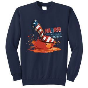 The Orange Crush Harris For President 2024 Patriotic Tall Sweatshirt