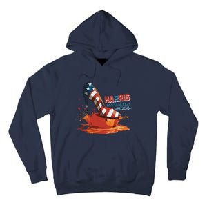 The Orange Crush Harris For President 2024 Patriotic Tall Hoodie