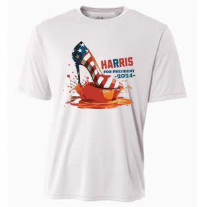 The Orange Crush Harris For President 2024 Patriotic Cooling Performance Crew T-Shirt