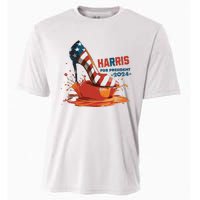 The Orange Crush Harris For President 2024 Patriotic Cooling Performance Crew T-Shirt