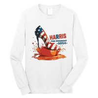 The Orange Crush Harris For President 2024 Patriotic Long Sleeve Shirt