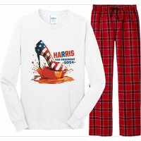 The Orange Crush Harris For President 2024 Patriotic Long Sleeve Pajama Set