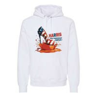 The Orange Crush Harris For President 2024 Patriotic Premium Hoodie