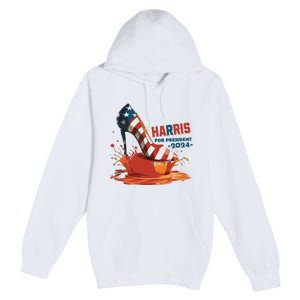 The Orange Crush Harris For President 2024 Patriotic Premium Pullover Hoodie