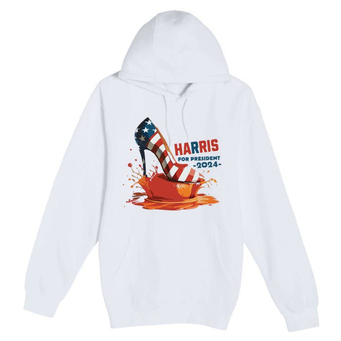 The Orange Crush Harris For President 2024 Patriotic Premium Pullover Hoodie