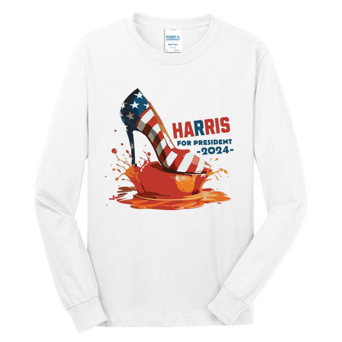 The Orange Crush Harris For President 2024 Patriotic Tall Long Sleeve T-Shirt