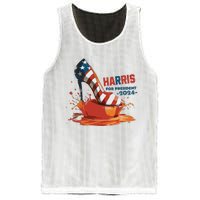 The Orange Crush Harris For President 2024 Patriotic Mesh Reversible Basketball Jersey Tank