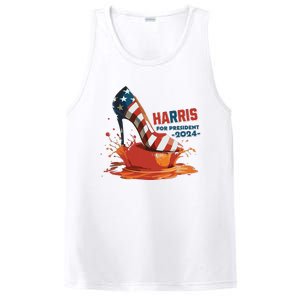 The Orange Crush Harris For President 2024 Patriotic PosiCharge Competitor Tank