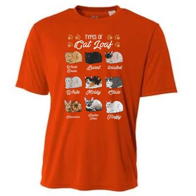 Types Of Cat Loaf Cats Kitty Kitten Cat Lover Cat Mom Dad Cooling Performance Crew T-Shirt