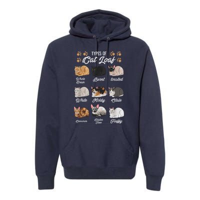 Types Of Cat Loaf Cats Kitty Kitten Cat Lover Cat Mom Dad Premium Hoodie