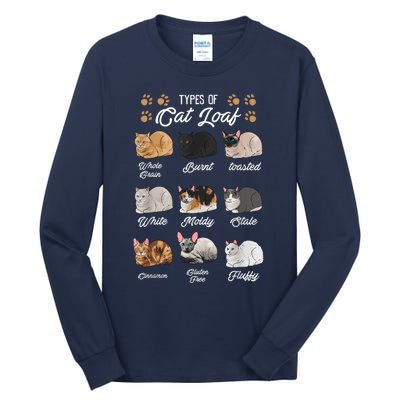 Types Of Cat Loaf Cats Kitty Kitten Cat Lover Cat Mom Dad Tall Long Sleeve T-Shirt