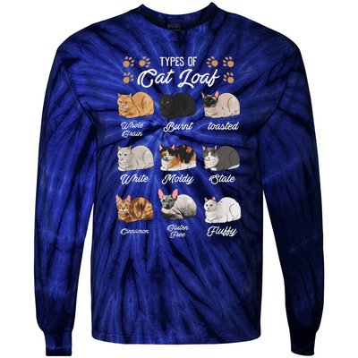 Types Of Cat Loaf Cats Kitty Kitten Cat Lover Cat Mom Dad Tie-Dye Long Sleeve Shirt