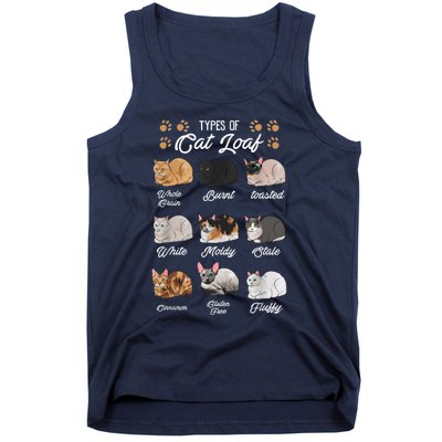 Types Of Cat Loaf Cats Kitty Kitten Cat Lover Cat Mom Dad Tank Top