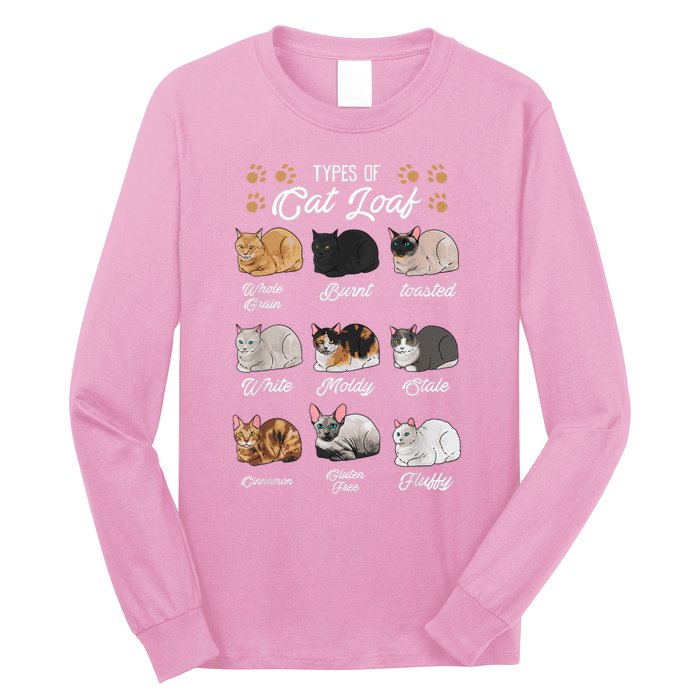 Types Of Cat Loaf Cats Kitty Kitten Cat Lover Cat Mom Dad Long Sleeve Shirt