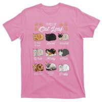 Types Of Cat Loaf Cats Kitty Kitten Cat Lover Cat Mom Dad T-Shirt