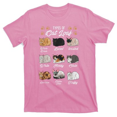 Types Of Cat Loaf Cats Kitty Kitten Cat Lover Cat Mom Dad T-Shirt