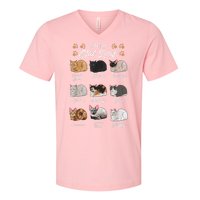 Types Of Cat Loaf Cats Kitty Kitten Cat Lover Cat Mom Dad V-Neck T-Shirt