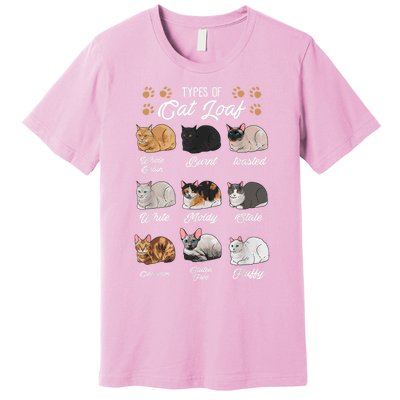 Types Of Cat Loaf Cats Kitty Kitten Cat Lover Cat Mom Dad Premium T-Shirt