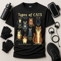 Types Of Cat Funny Comparison Cat Pet Lover Owner Performance Shirt
