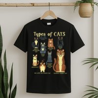 Types Of Cat Funny Comparison Cat Pet Lover Owner T-Shirt