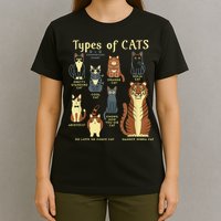 Types Of Cat Funny Comparison Cat Pet Lover Owner T-Shirt