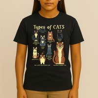 Types Of Cat Funny Comparison Cat Pet Lover Owner T-Shirt