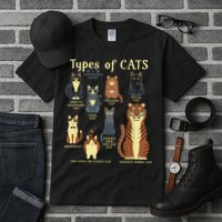 Types Of Cat Funny Comparison Cat Pet Lover Owner Tall T-Shirt