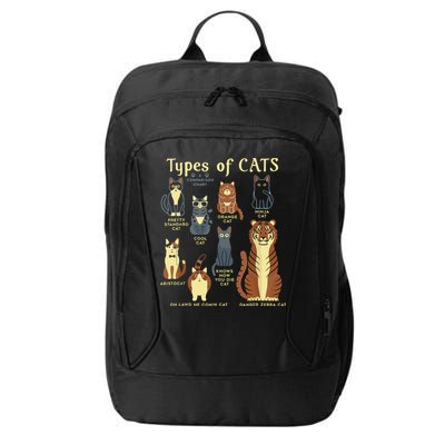 Types Of Cat Funny Comparison Cat Pet Lover Owner City Backpack