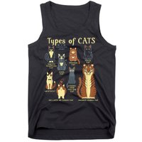Types Of Cat Funny Comparison Cat Pet Lover Owner Tank Top