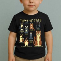 Types Of Cat Funny Comparison Cat Pet Lover Owner Toddler T-Shirt