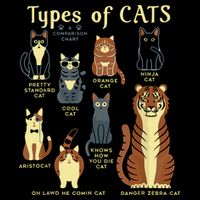 Types Of Cat Funny Comparison Cat Pet Lover Owner Toddler T-Shirt