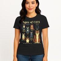 Types Of Cat Funny Comparison Cat Pet Lover Owner Womens T-Shirt