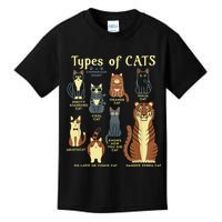 Types Of Cat Funny Comparison Cat Pet Lover Owner Kids T-Shirt