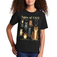 Types Of Cat Funny Comparison Cat Pet Lover Owner Kids T-Shirt