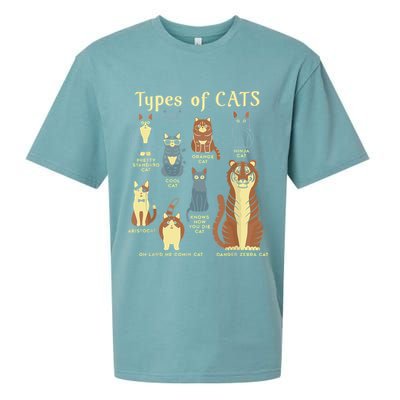 Types Of Cat Funny Comparison Cat Pet Lover Owner Sueded Cloud Jersey T-Shirt