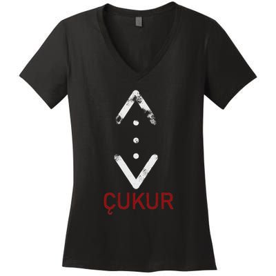 Tattoo Of Cukur Turkish Series Crime Women's V-Neck T-Shirt