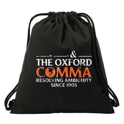 The Oxford Comma Resolving Ambiguity Since 1905 Drawstring Bag