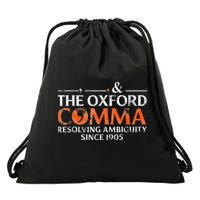 The Oxford Comma Resolving Ambiguity Since 1905 Drawstring Bag