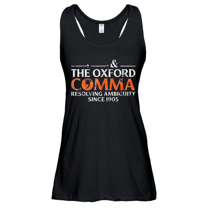 The Oxford Comma Resolving Ambiguity Since 1905 Ladies Essential Flowy Tank