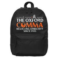 The Oxford Comma Resolving Ambiguity Since 1905 16 in Basic Backpack